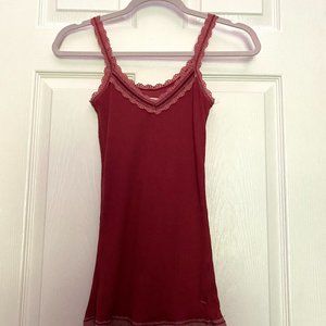 Abercrombie & Fitch Burgundy Lace Cami